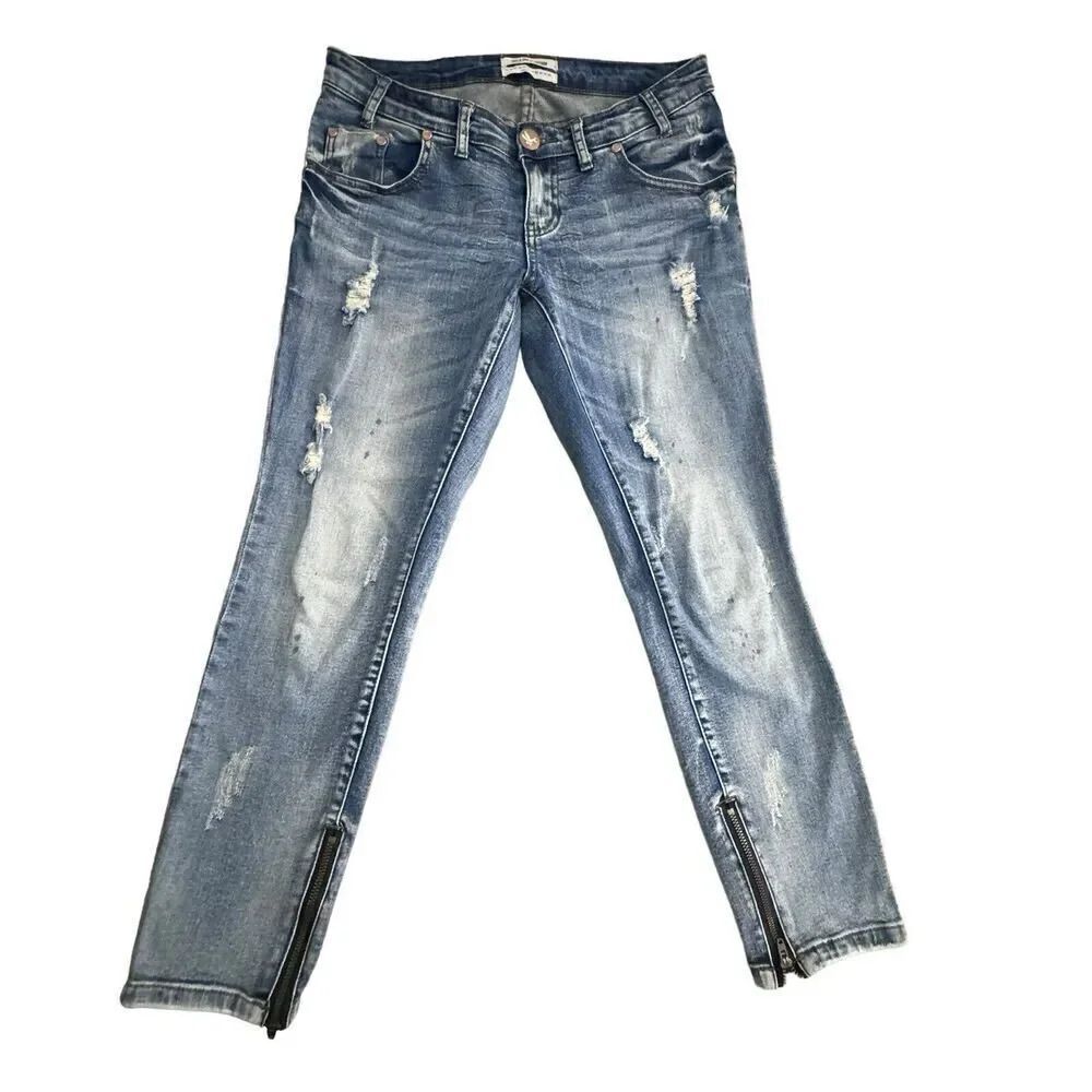One x one teaspoon high waist freebird II skinny jeans distressed size 27